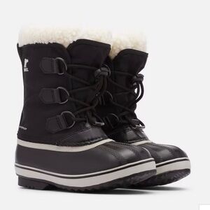 Sorel Yoot Pac Black Nylon Youth Waterproof Boot Women’s Size 6.5